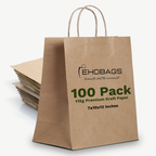 Granvia Kraft Paper Gift Bags with Handles, Holds 13.8L
