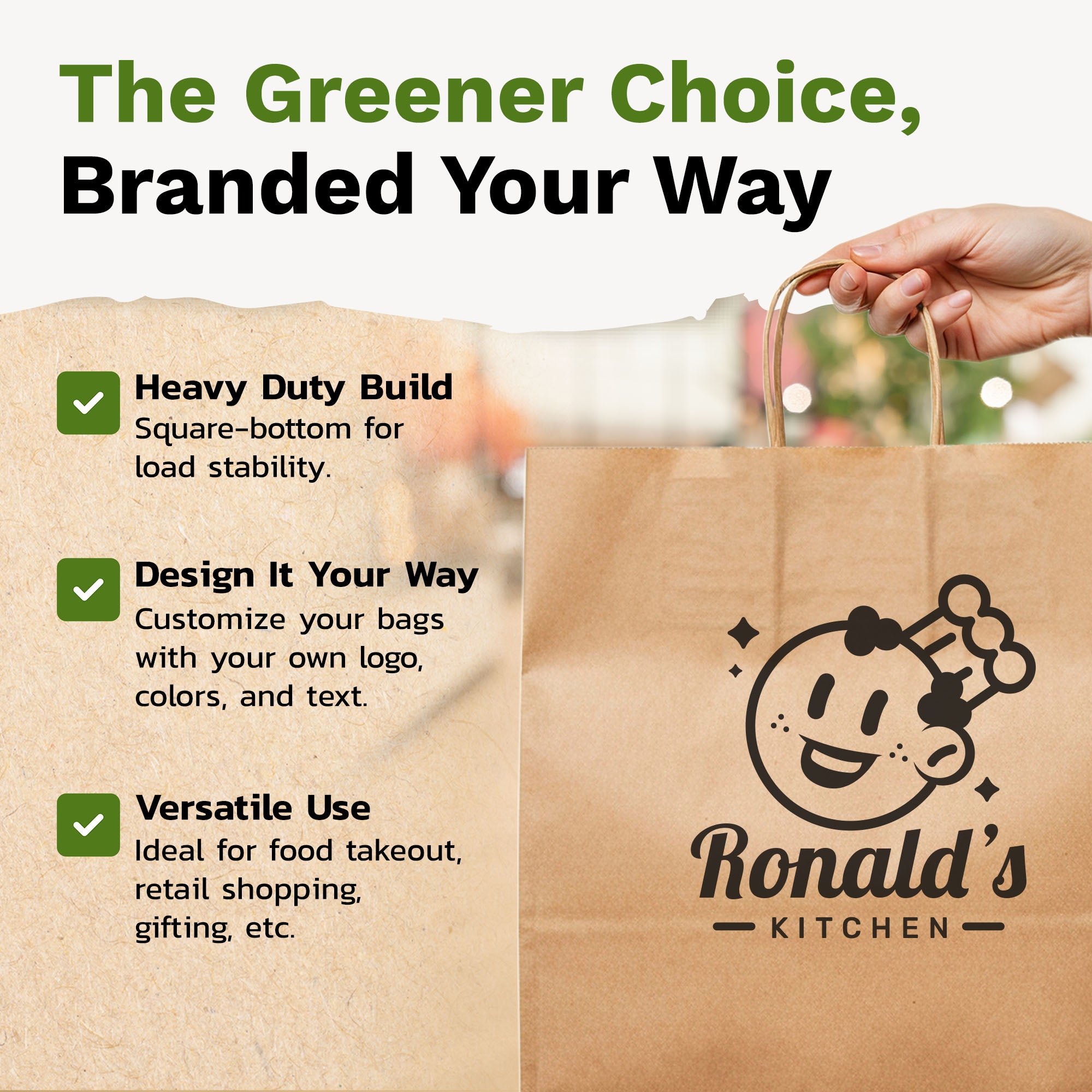 Supreme Kraft Paper Gift Bags with Handles, Holds 25.38L