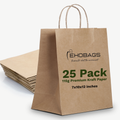 Granvia Kraft Paper Gift Bags with Handles, Holds 13.8L