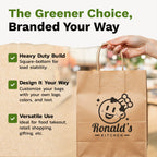 Nobelle Kraft Paper Gift Bags with Handles, Holds 10.5L