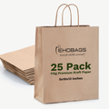 Nobelle Kraft Paper Gift Bags with Handles, Holds 10.5L