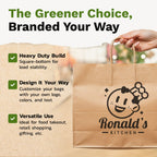 Sienna Kraft Paper Gift Bags with Handles, Holds 20.3L