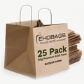Sienna Kraft Paper Gift Bags with Handles, Holds 20.3L