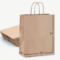 Nobelle Kraft Paper Gift Bags with Handles, Holds 10.5L