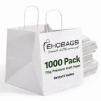 Sienna Kraft Paper Gift Bags with Handles, Holds 20.3L