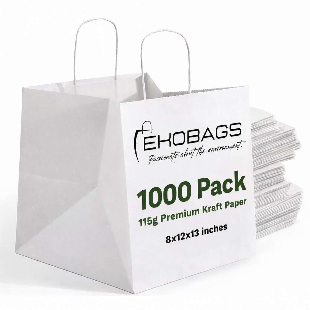 Sienna Kraft Paper Gift Bags with Handles, Holds 20.3L