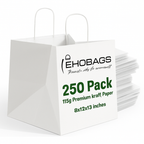 Sienna Kraft Paper Gift Bags with Handles, Holds 20.3L