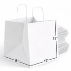 Sienna Kraft Paper Gift Bags with Handles, Holds 20.3L