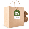 Titan Kraft Paper Gift Bags with Handles, Holds up to 37L/10 lbs